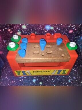 🛠️✨ Vintage Fisher-Price Workbench #927 – Original Parts – Classic 1970s/80s